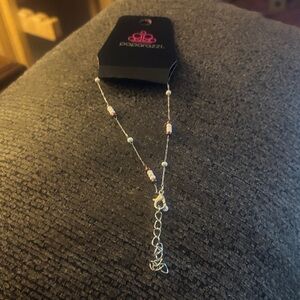 Paparazzi Delicate Silver and Pink Necklace‎